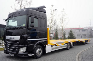 DAF XF460 FAR + Wecon PC trailer – NEW car transporter body on both + remorque