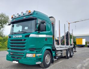 camion forestier Scania R450 Holz Kran 6x4 Loglift F96S 79