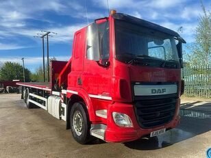 camion plate-forme DAF CF370 6x2 Rearlift Flatbed With Crane