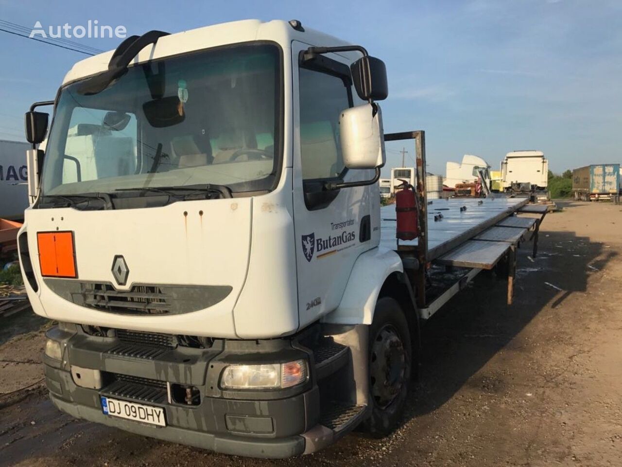 camion plate-forme Renault Midlum DXI Adr Transport Butelii
