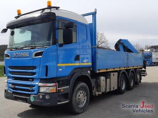 camion plateau Scania R 500 LB8x4*4HSA PK 26000EH-E + JIB PJ060 A