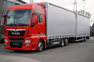 camion rideaux coulissants MAN TGX 26.510 BDF E6 6×2 Low deck set / Konar trailer / 120 m3 set + remorque rideaux coulissants
