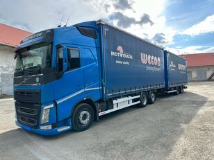 camion rideaux coulissants Volvo Fh 13  500 + remorque rideaux coulissants