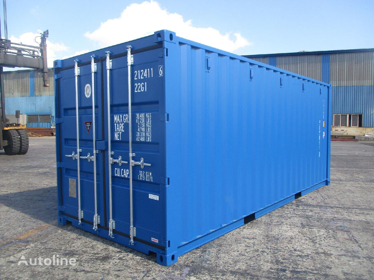 conteneur 20 pieds 20`DV Seecontainer neuwertig in RAL5010 Enzianblau Standart neuf