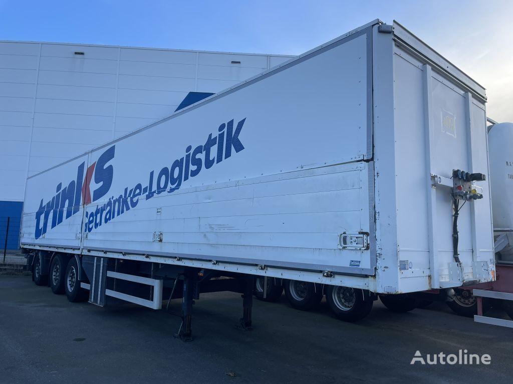 semi-remorque fourgon BOS Gedranke trailer whit valves steuerachse heckklappe 2500 kg