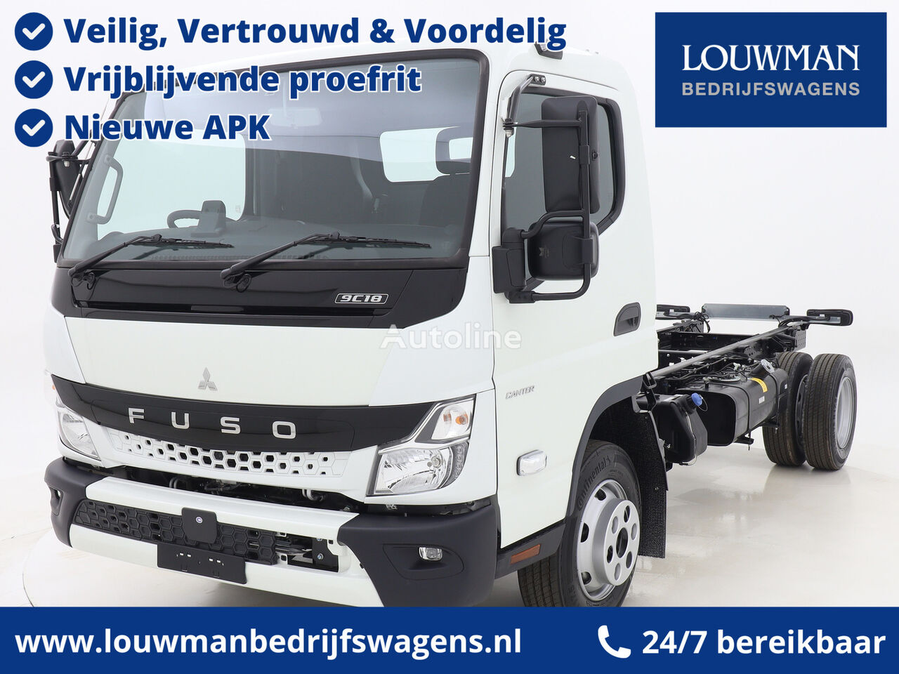 camion châssis < 3.5t FUSO Canter 9C18 AMT 4x2 8,55t RHD Rechtsgestuurd Bleutooth Airc neuf