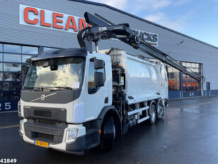 camion poubelle Volvo FE 280 Euro 6 Hiab 21 Tonmeter laadkraan